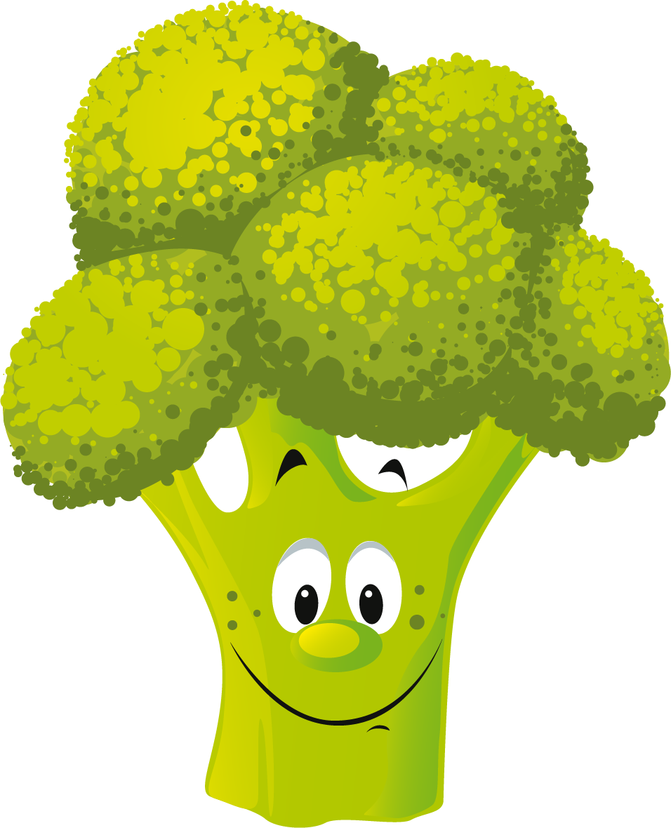 A Cartoon Of A Broccoli