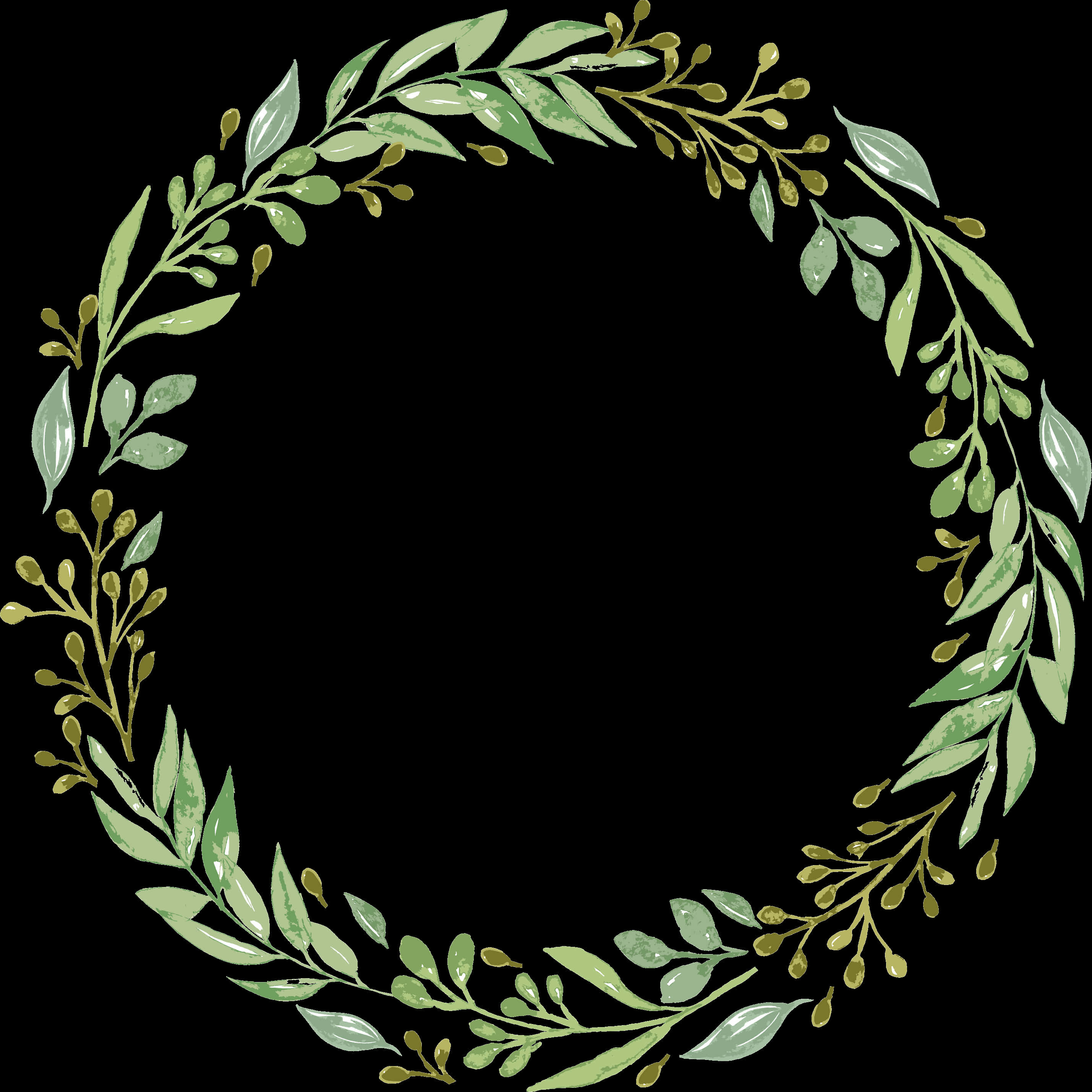 A Circle Of Leaves And Branches