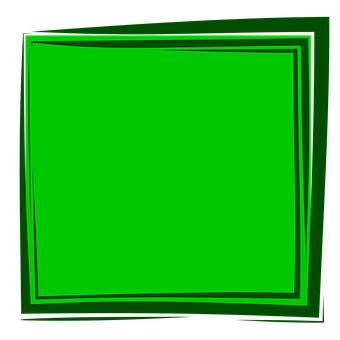 A Green Square With Black Border