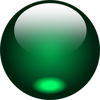 A Green And White Sphere
