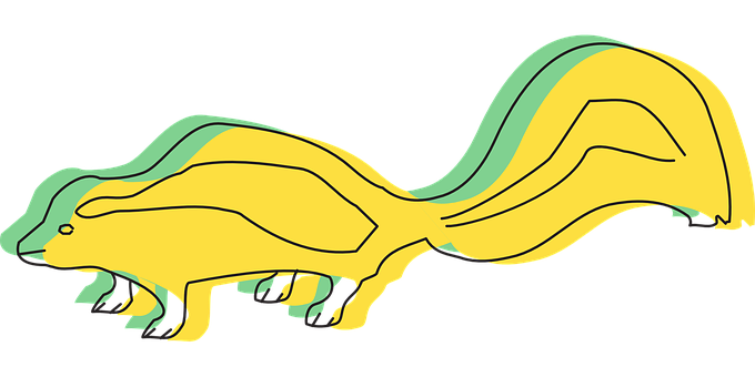 A Yellow And Green Squirrel