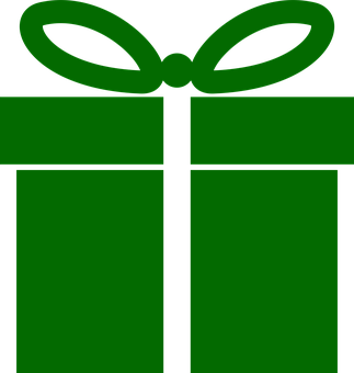 A Green Gift Box With A Bow