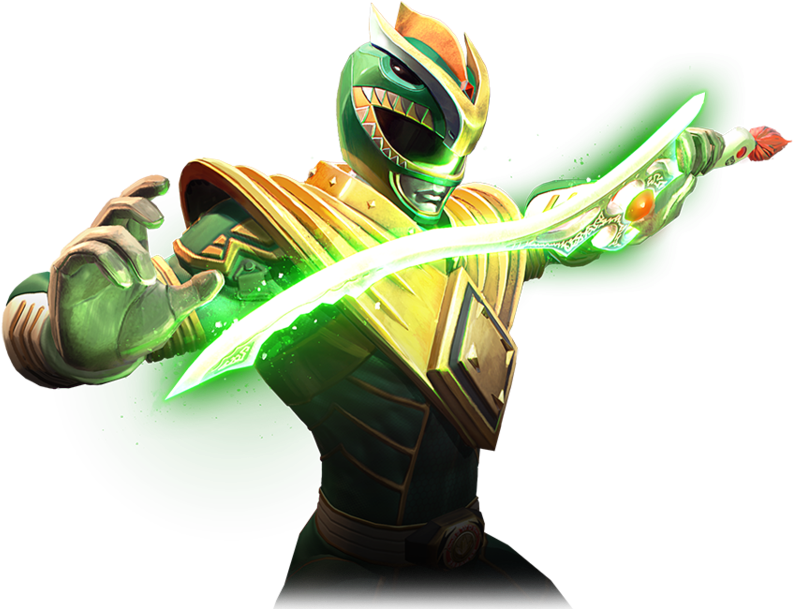 Green Power Rangers Member With Sword