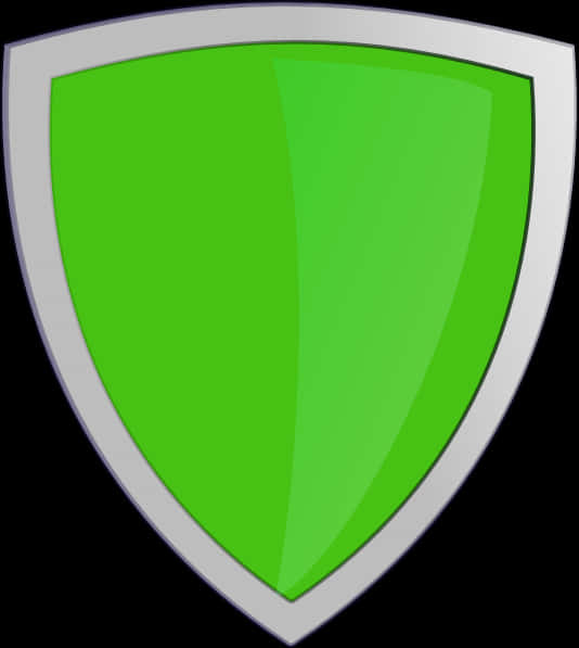 Green Shield With Gray Border