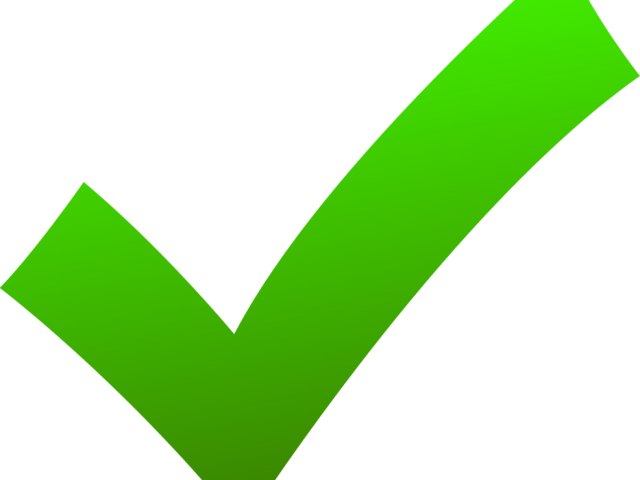 A Green Tick On A Black Background
