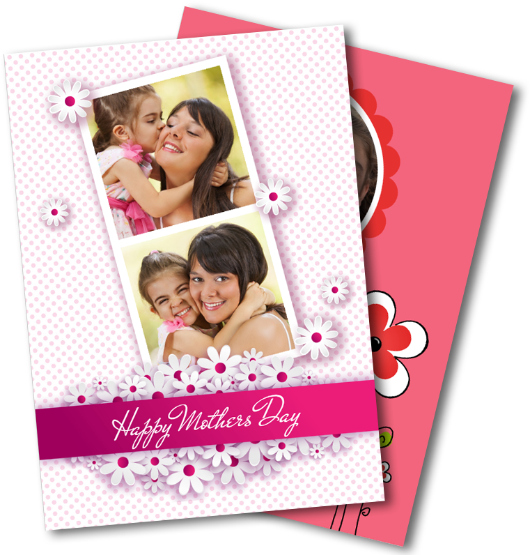 A Mother's Day Card With Flowers And Pictures Of Girls