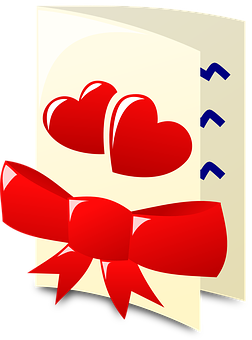 A Card With A Red Bow