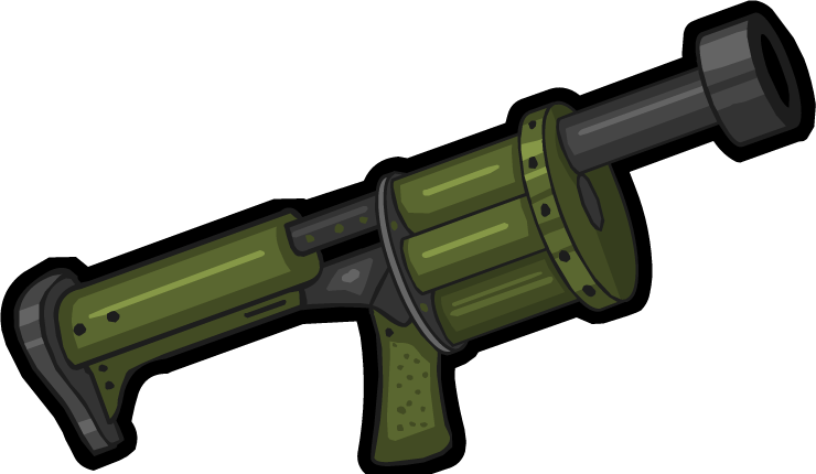 A Cartoon Of A Green Gun