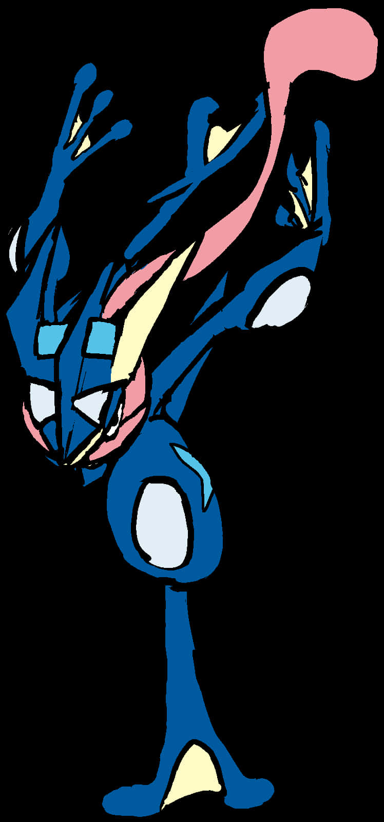 A Cartoon Of A Blue Lizard