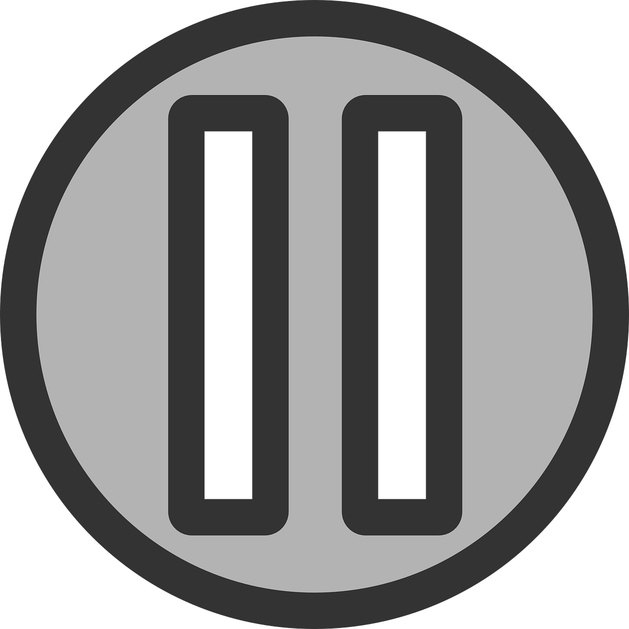A Grey And Black Symbol