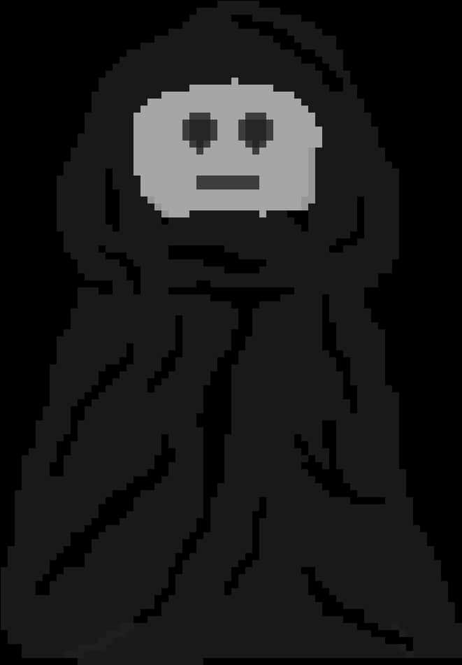 Pixel Graphic Of Grim Reaper