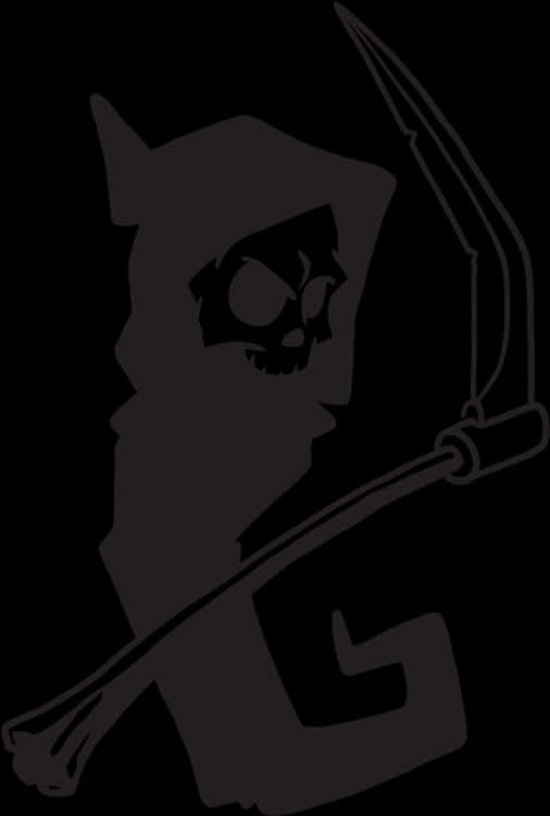 A Cartoon Of A Grim Reaper