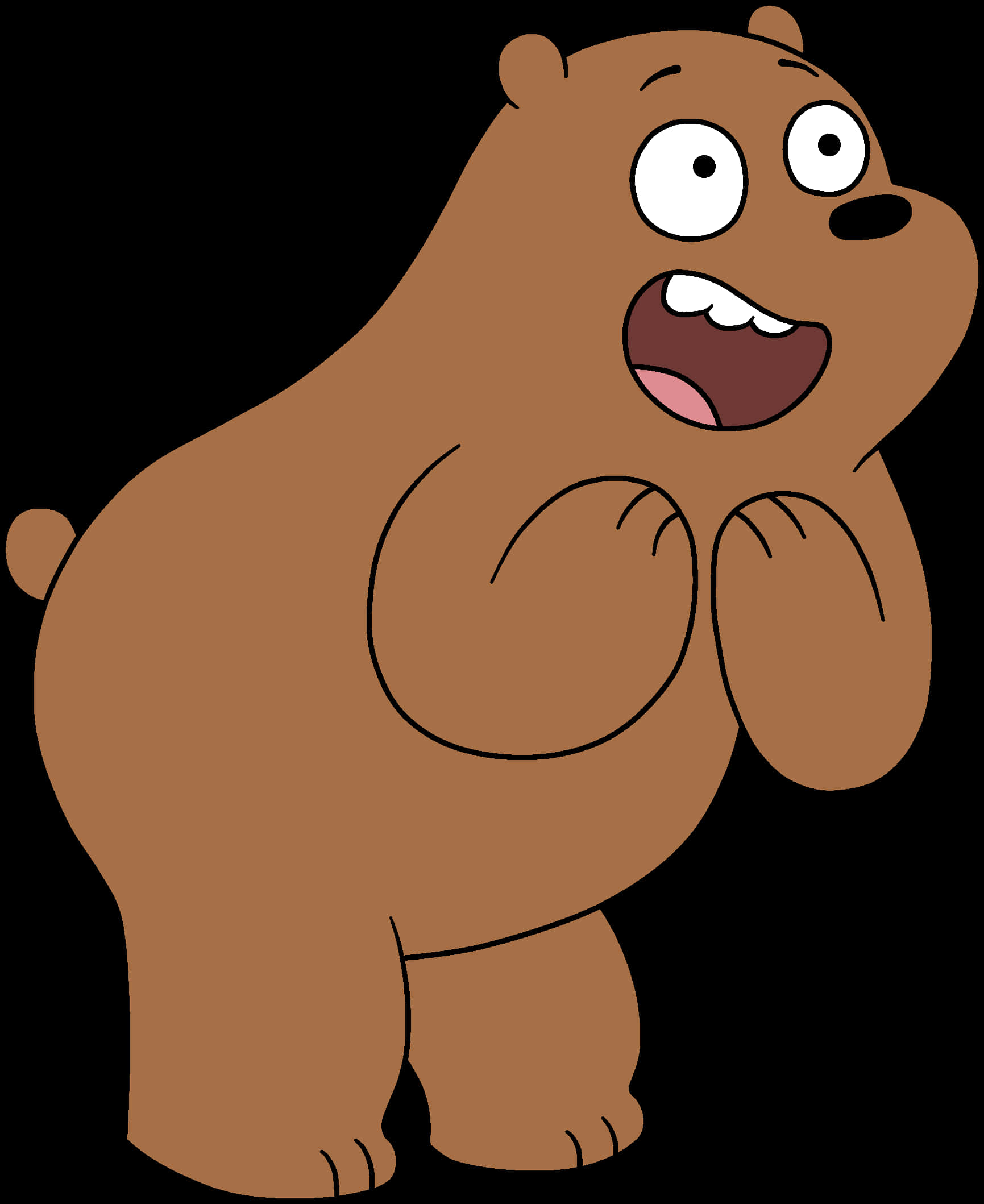 Cartoon Bear With Hands On Its Hind Legs