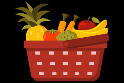 A Basket Full Of Fruits