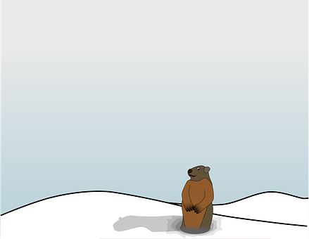 Cartoon A Cartoon Of A Beaver Standing In A Hole In The Snow