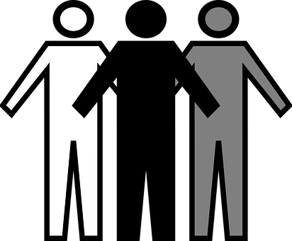A Black And White Pictograms Of People