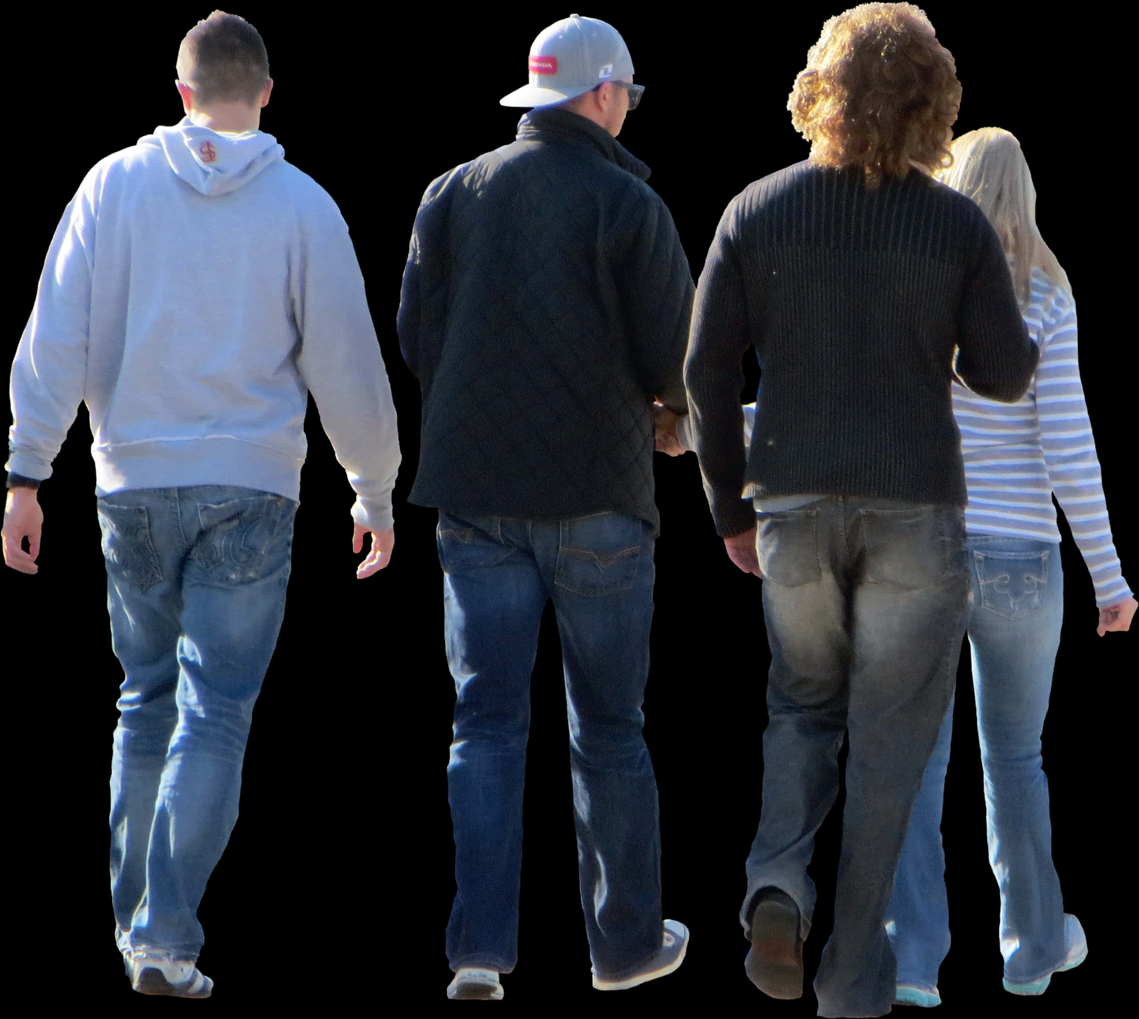 A Group Of People Walking