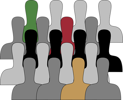 A Group Of People In Different Colors