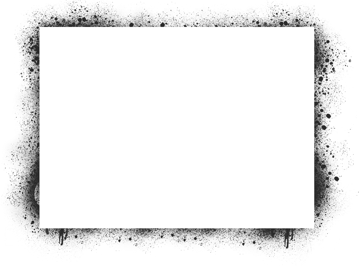 A Black Rectangular Frame With White Specks