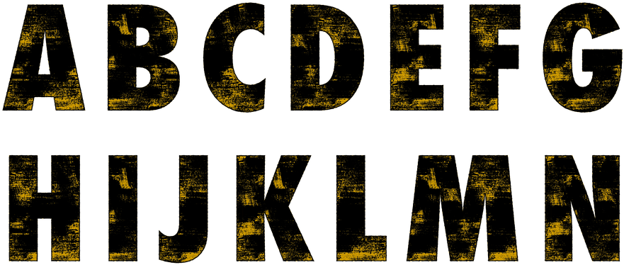 Yellow Letters On A Black Background