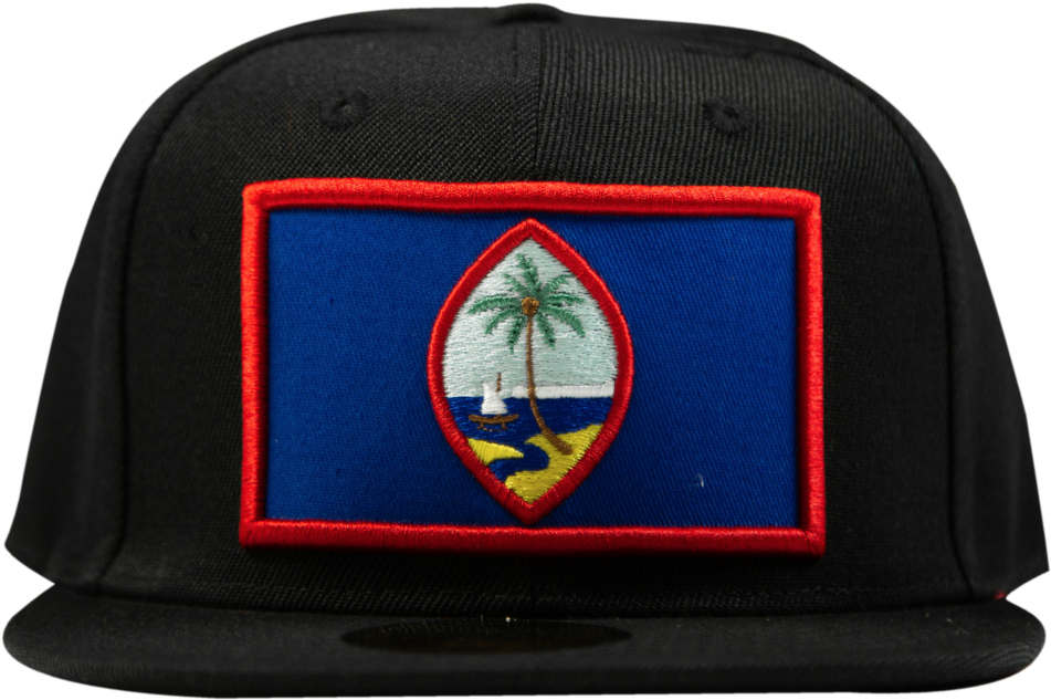 A Black Hat With A Patch On It