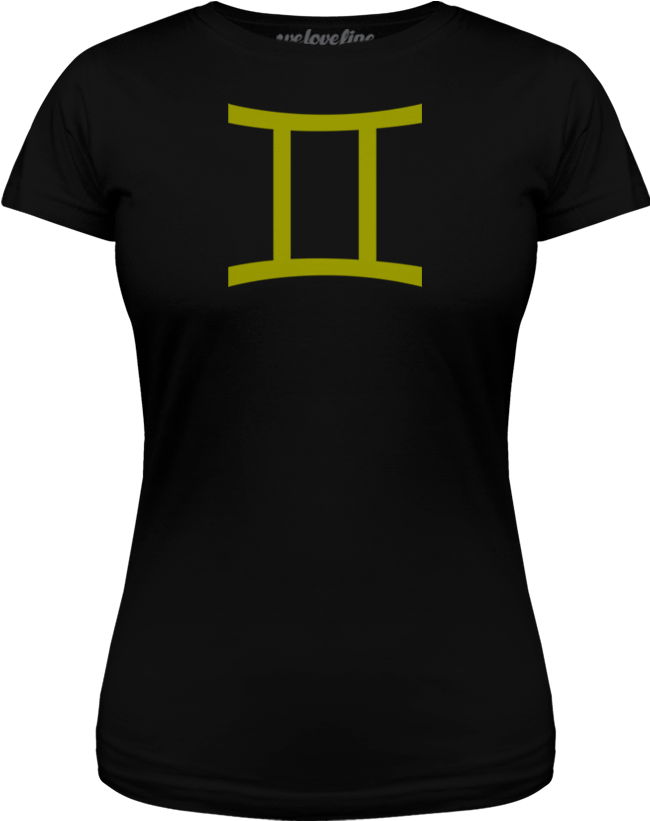 A Black Shirt With A Yellow Symbol On It