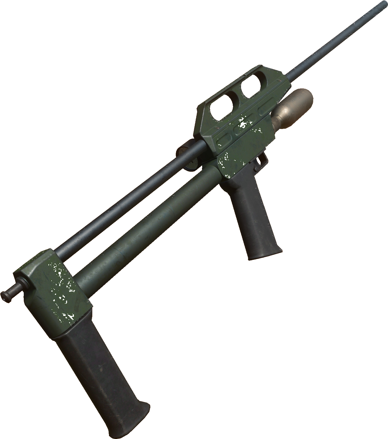 A Green Gun With A Long Barrel