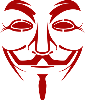 A Red Face Mask On A Black Background