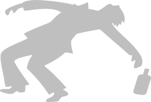 A White Silhouette Of A Man With A Sword