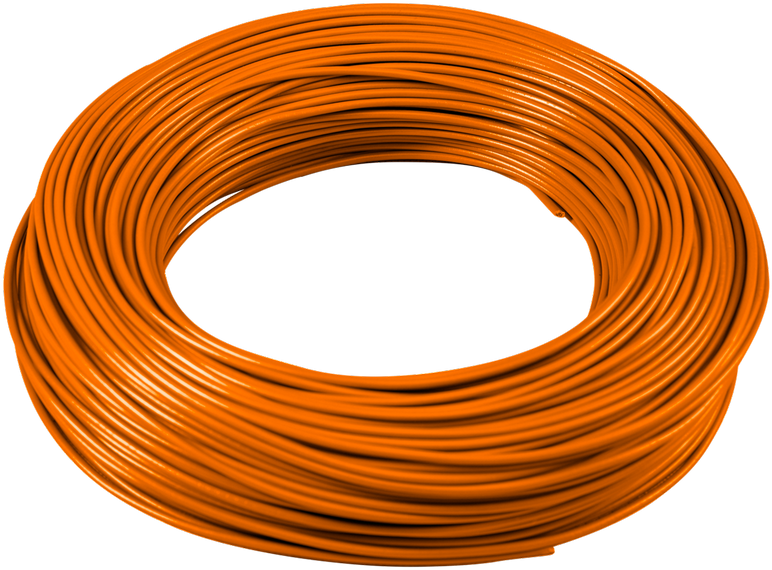 A Roll Of Orange Wire