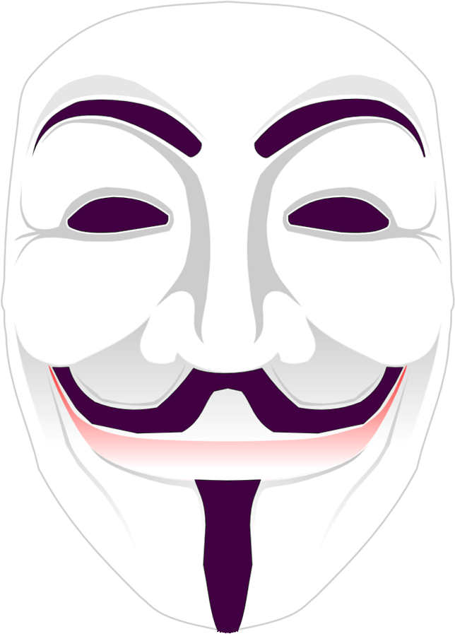 A White Mask With Purple Mustache