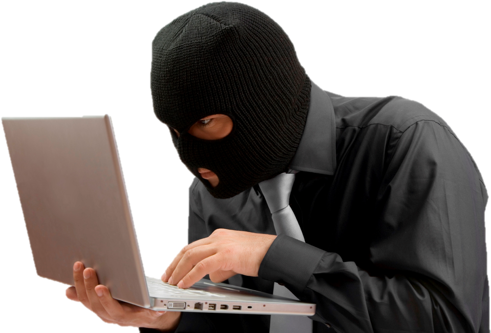 A Man Wearing A Mask And Holding A Laptop