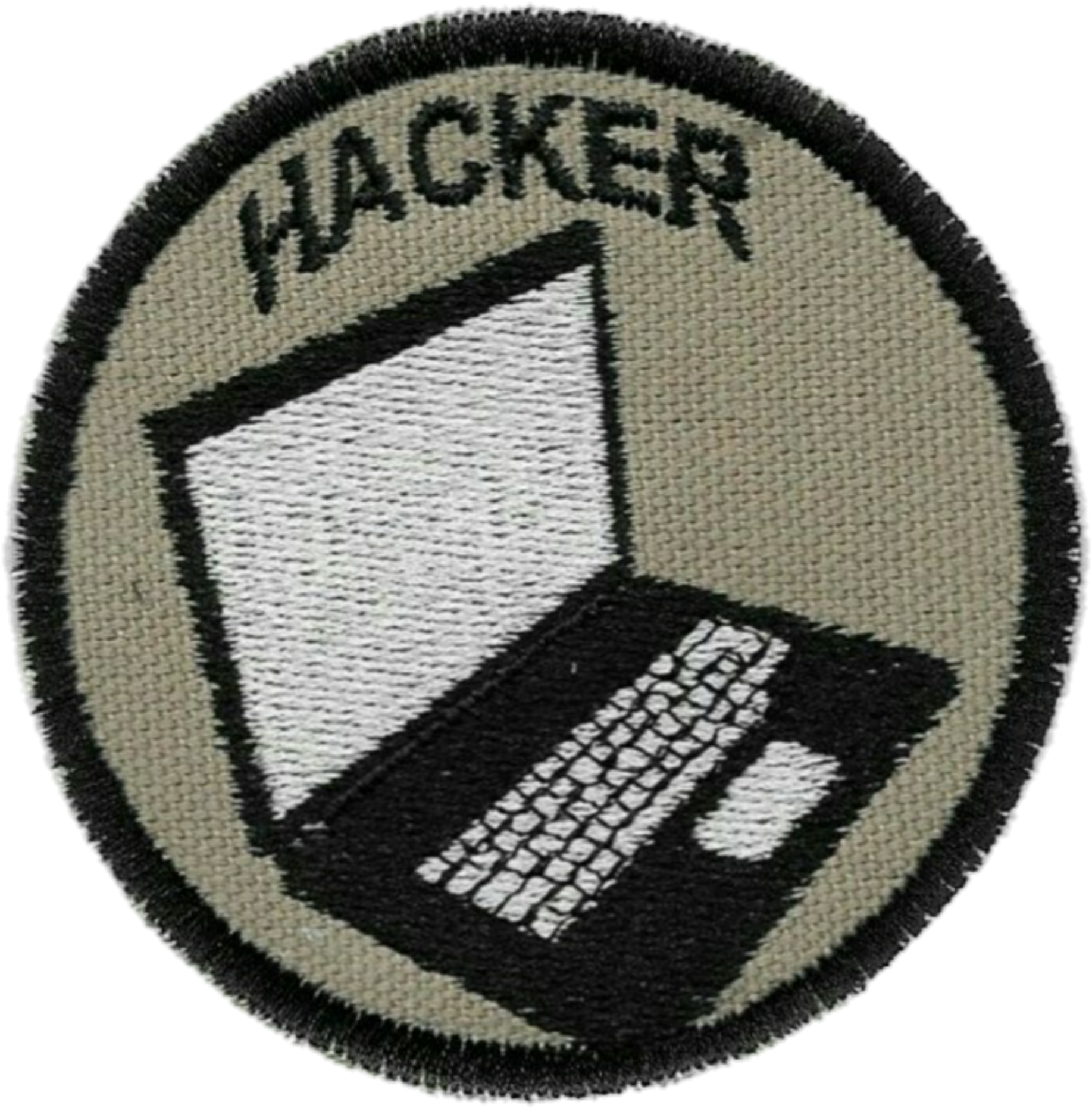 A Patch With A Laptop On It