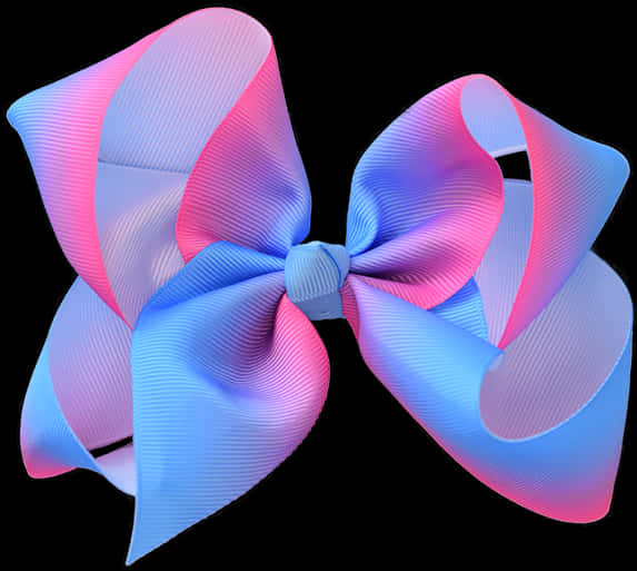 A Blue And Pink Ribbon