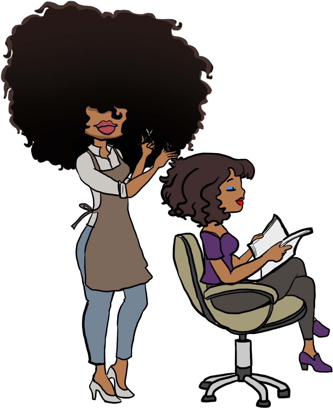 Hair Stylist Png 1098 X 1345