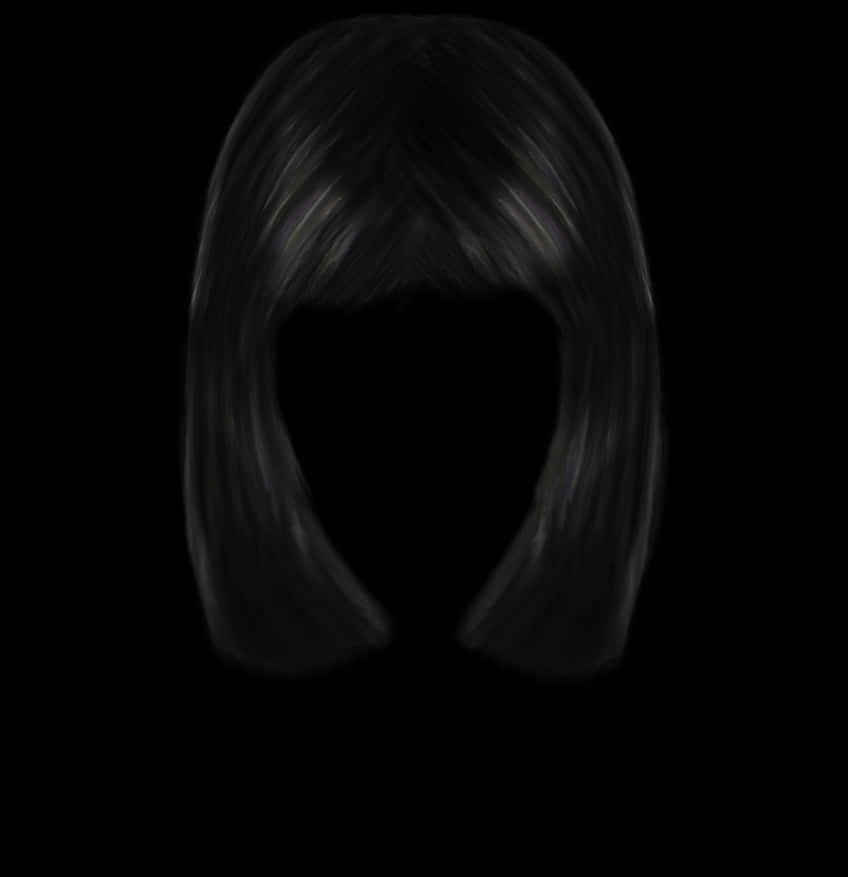 A Black Wig With Bangs