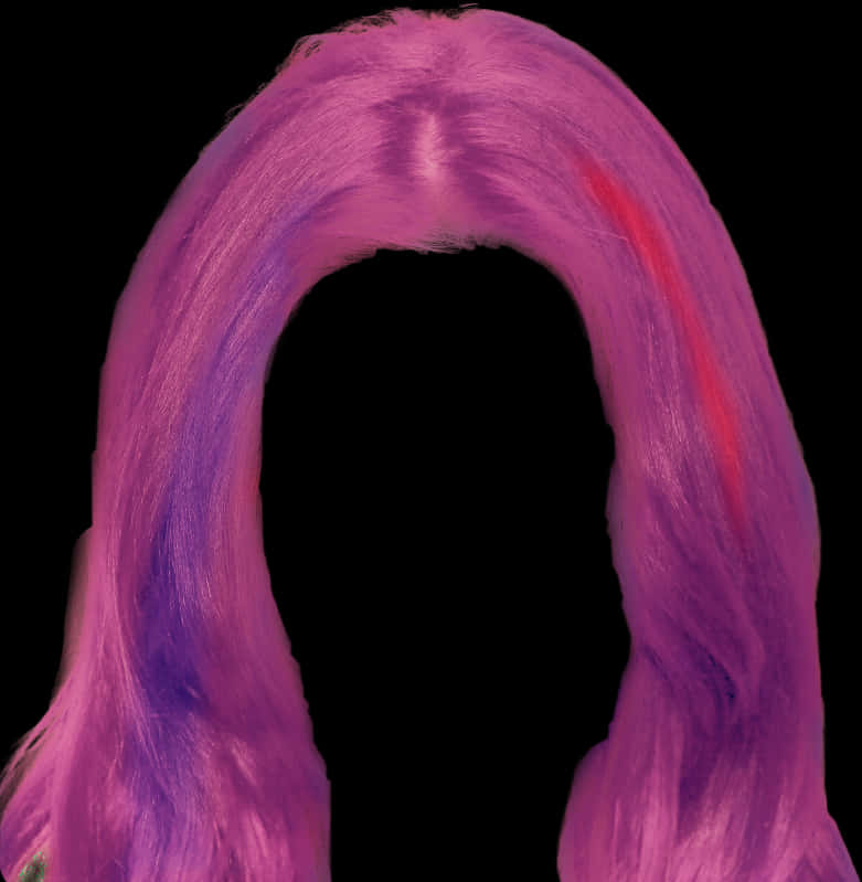 A Purple Hair With Red Streaks