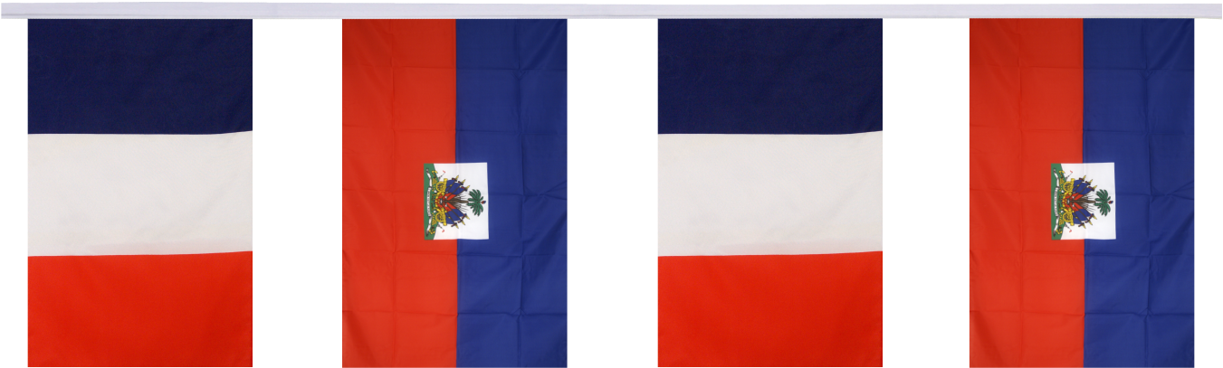 A Red Blue And White Flag