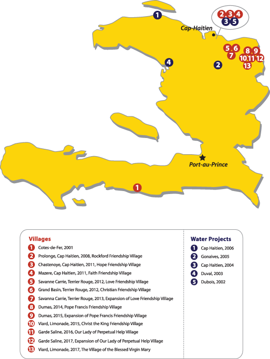 A Map Of Haiti With Different Locations