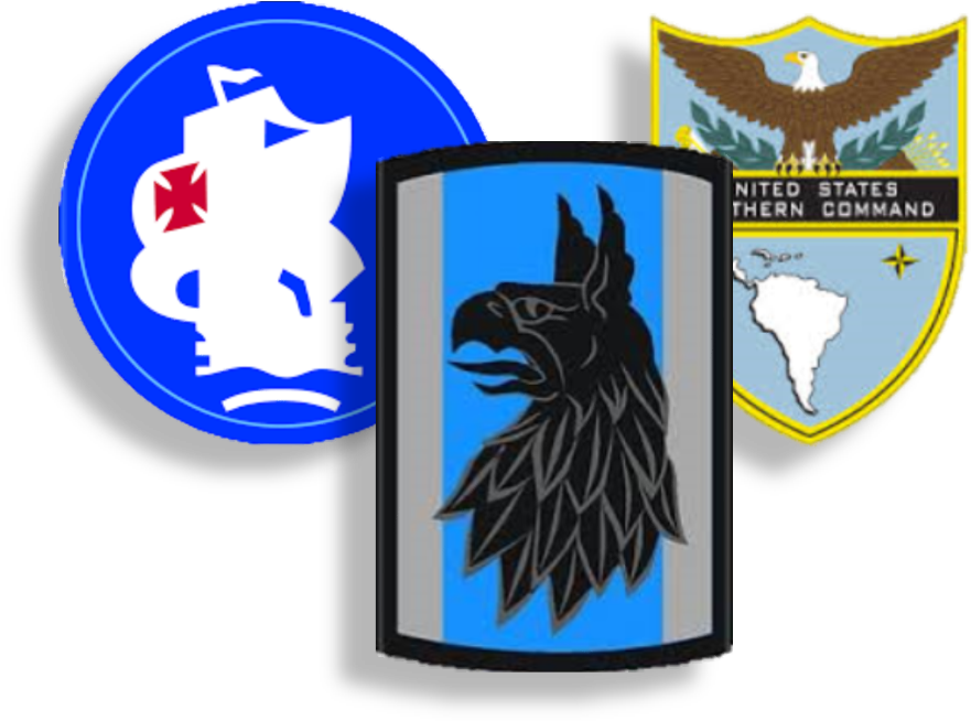 A Group Of Logos With A Eagle And A Shield