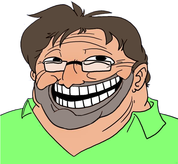 A Cartoon Of A Man With A Big Smile