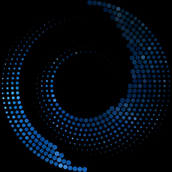 A Blue Dots In A Spiral