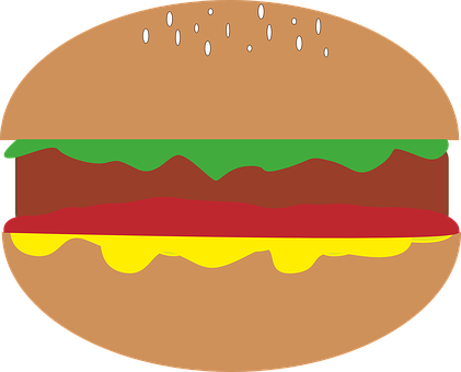 A Hamburger With Different Toppings