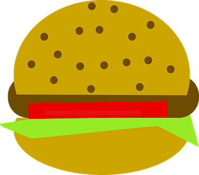 A Yellow Burger With Black Background