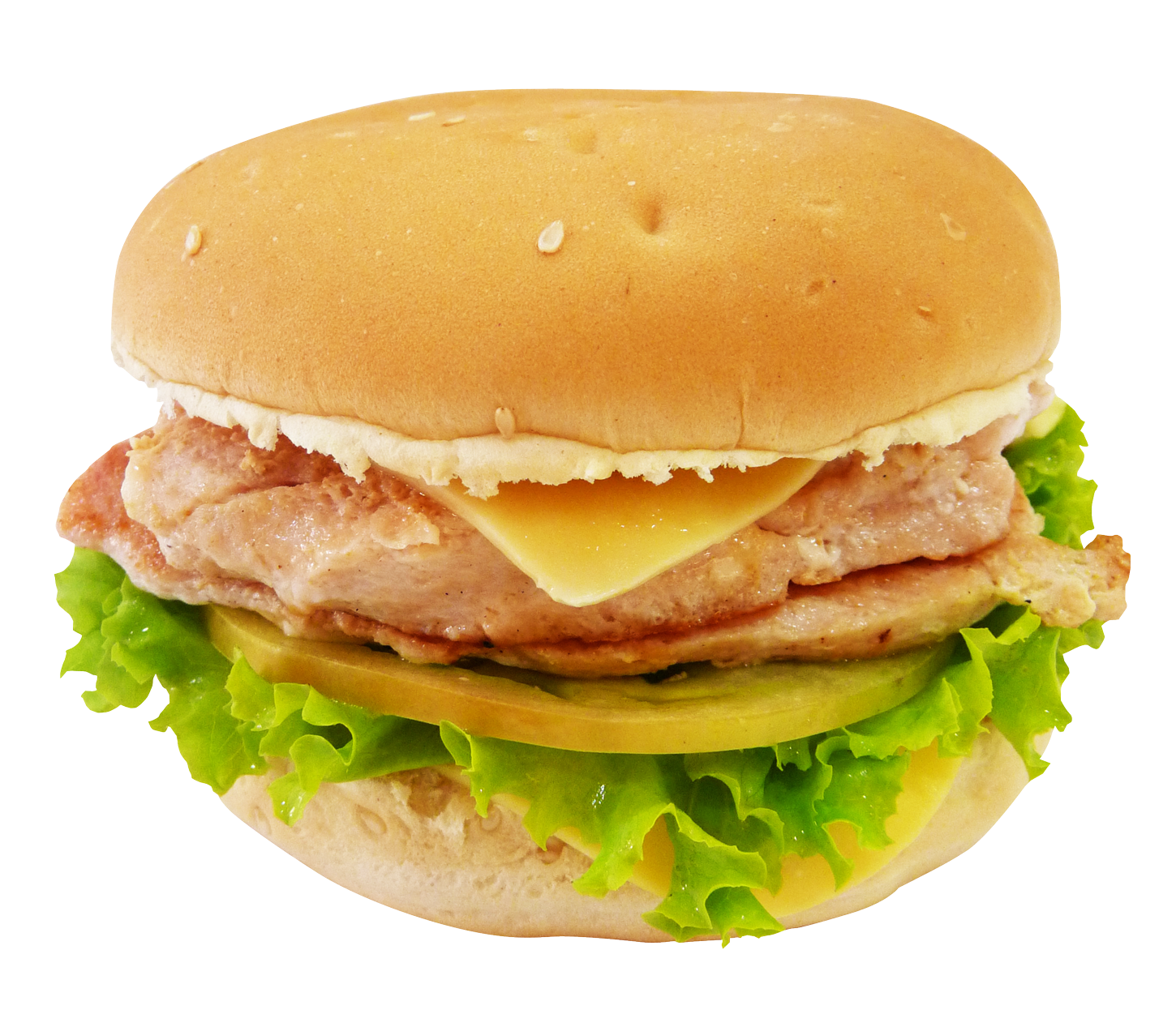 A Close Up Of A Burger