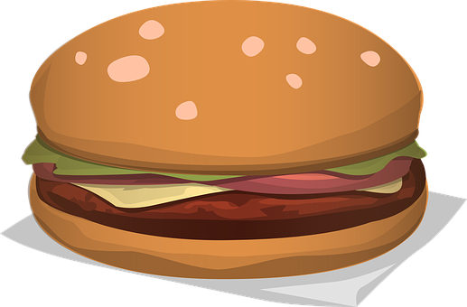 A Hamburger With A Bun