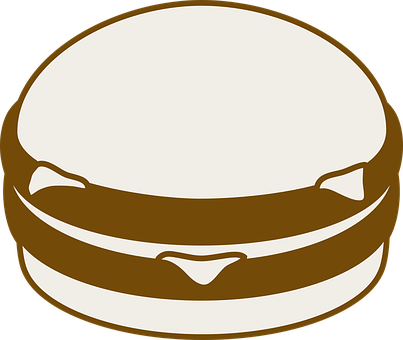 A White Circle With A Brown And Black Design