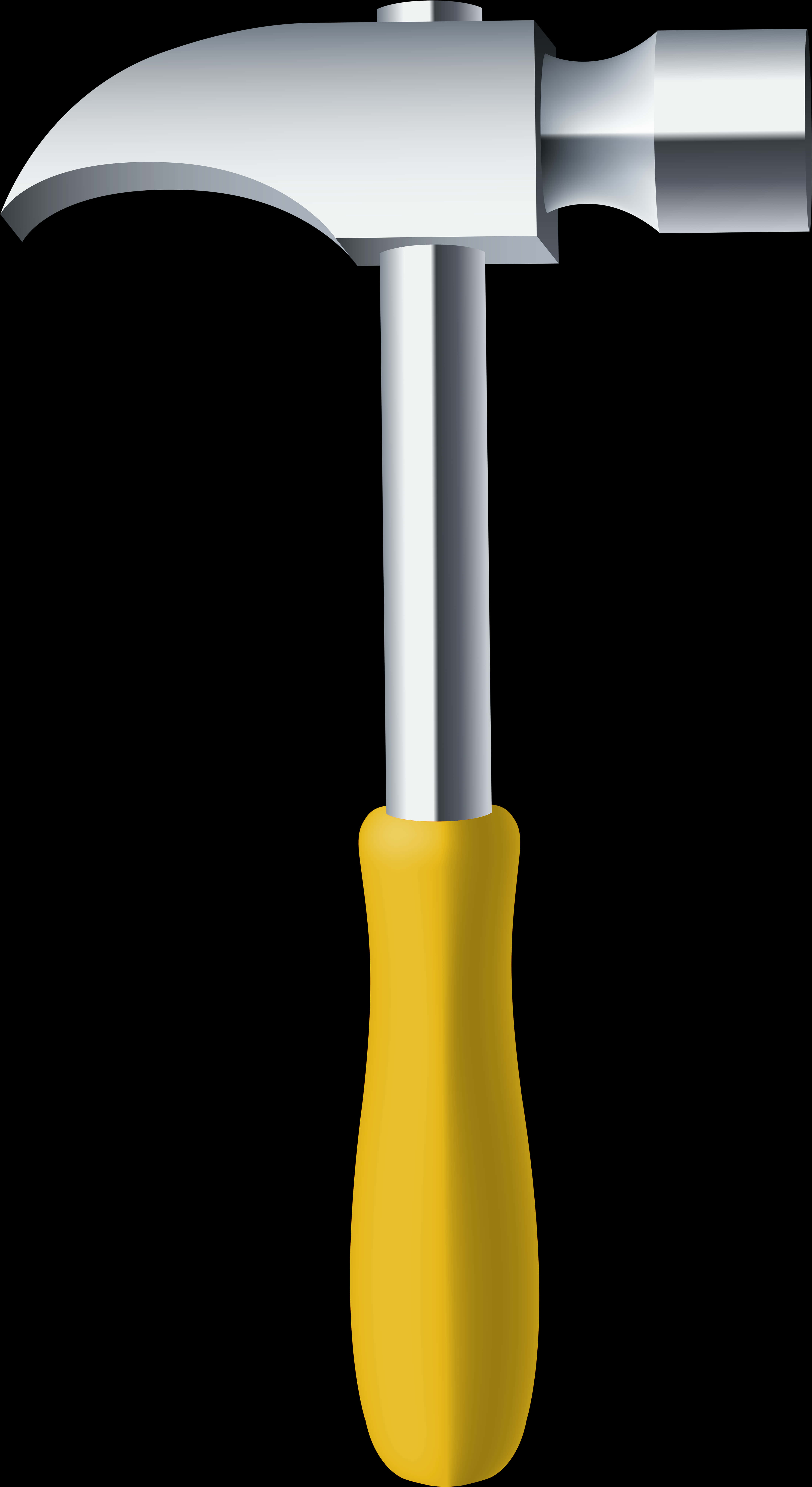 A Yellow Screwdriver With A Black Background
