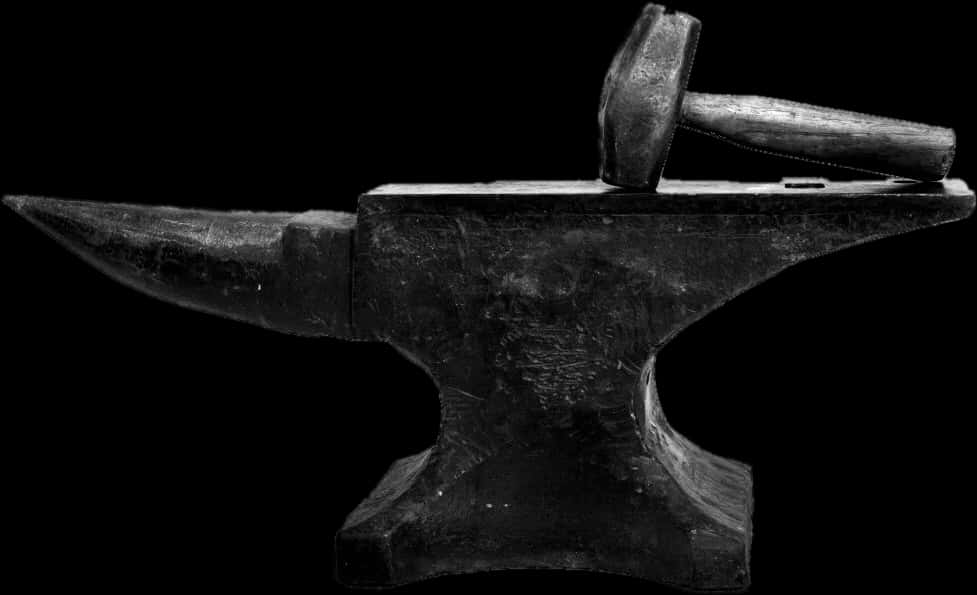 An Anvil With A Hammer On It