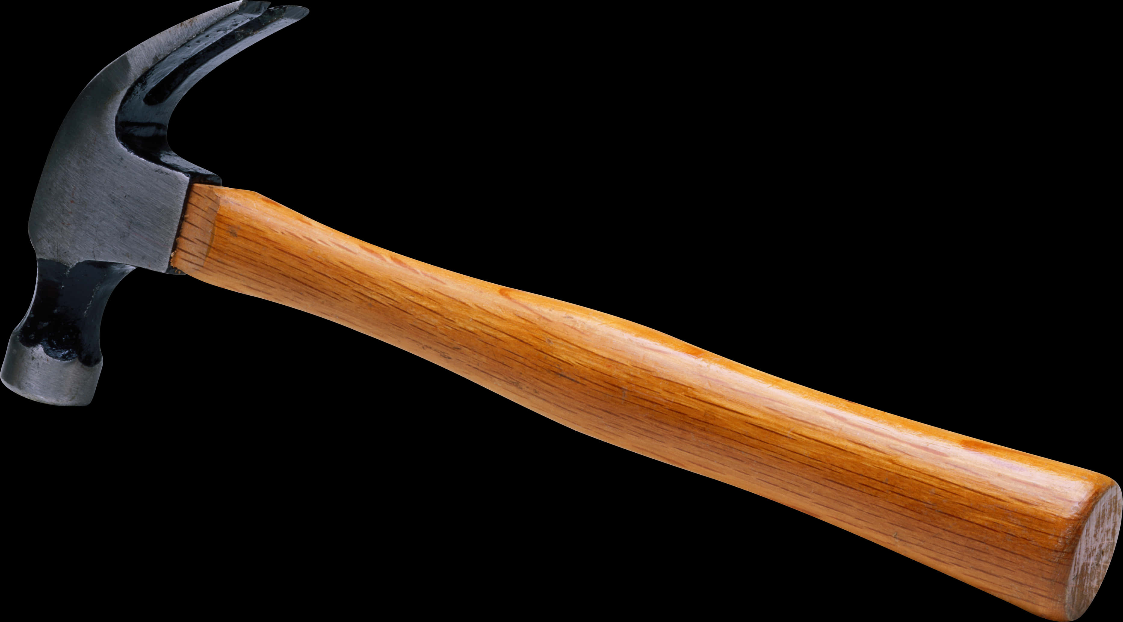 A Hammer With A Wooden Handle
